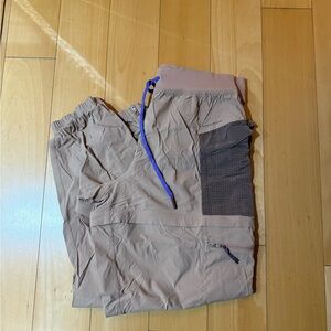 Lululemon Athletica Tan Cargo Pants with Blue Accents